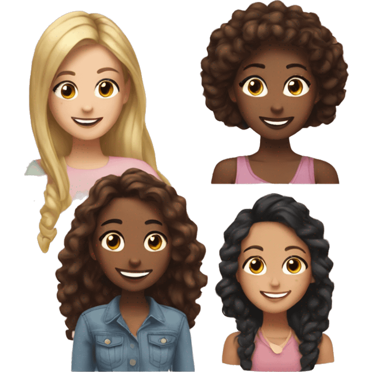 Four best girl friends emoji