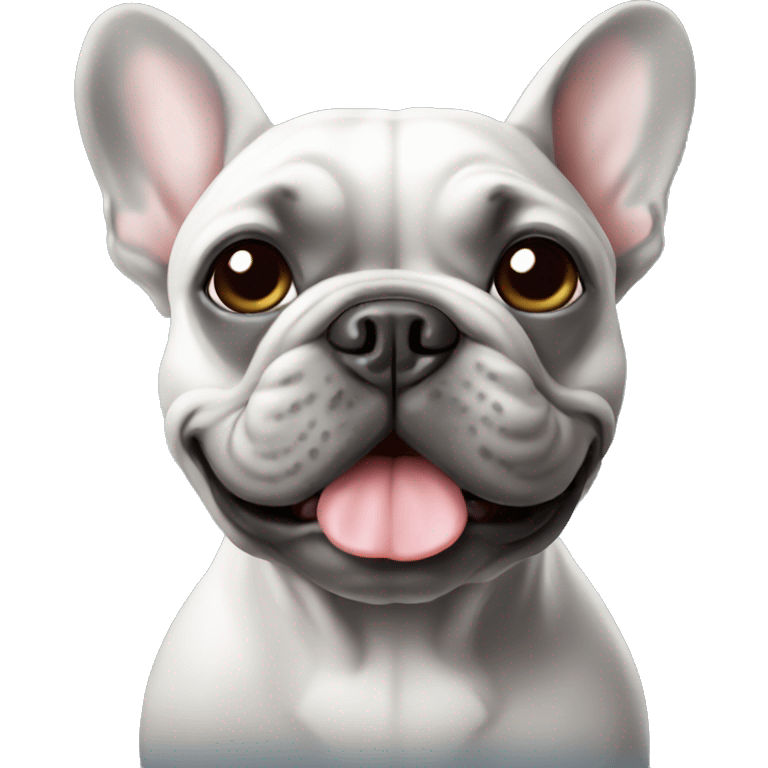 grey french bulldog emoji