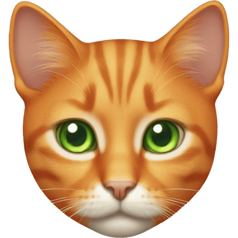 orange cat with green eyes  emoji