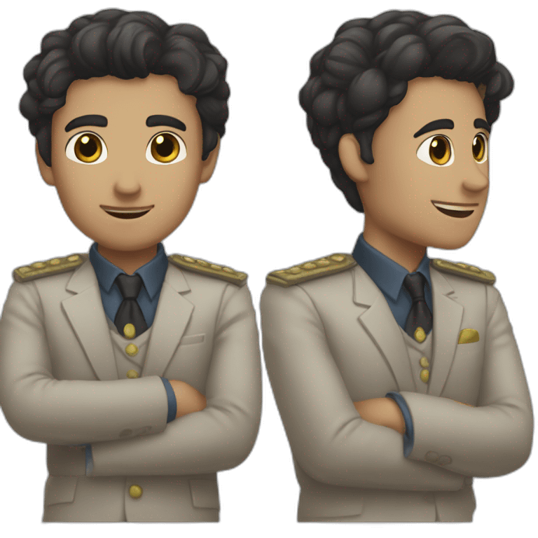 titular attache with dark hair and without mustache emoji