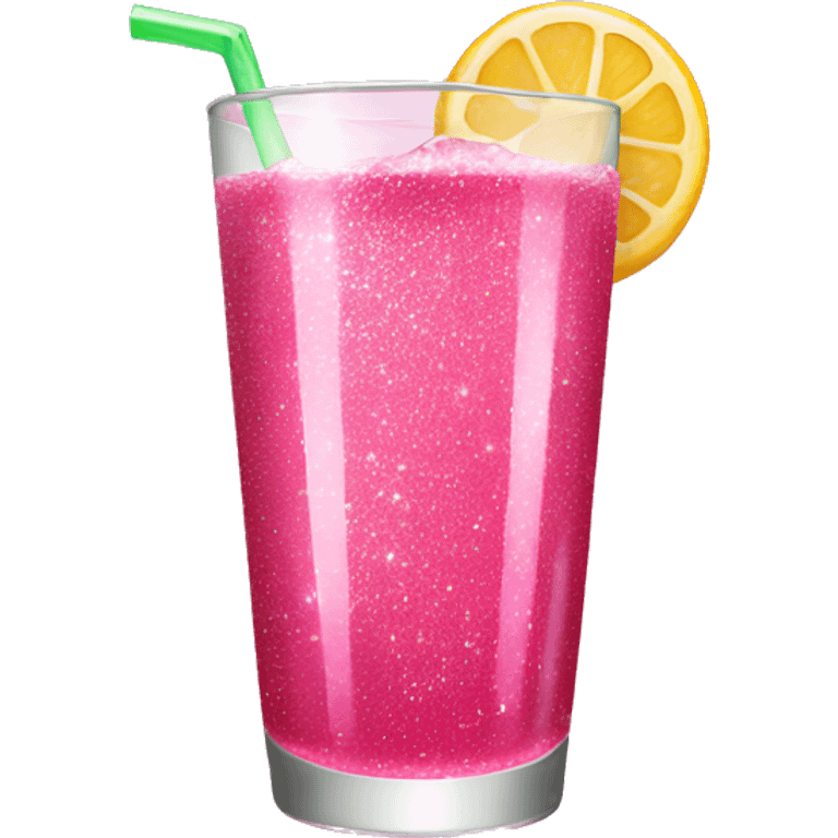 Pink sparkly drink  emoji