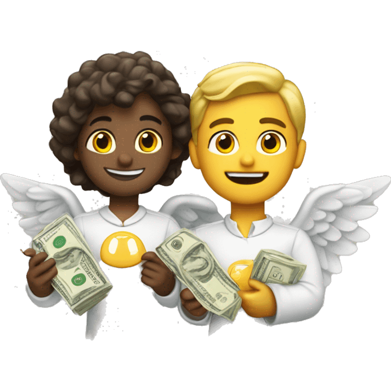 felicidad y dinero angel emoji