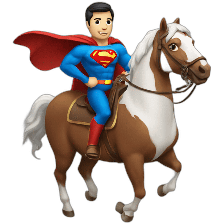 Super man riding a horse emoji