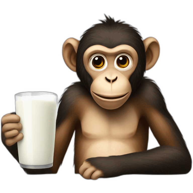 milk-drinking monkey emoji