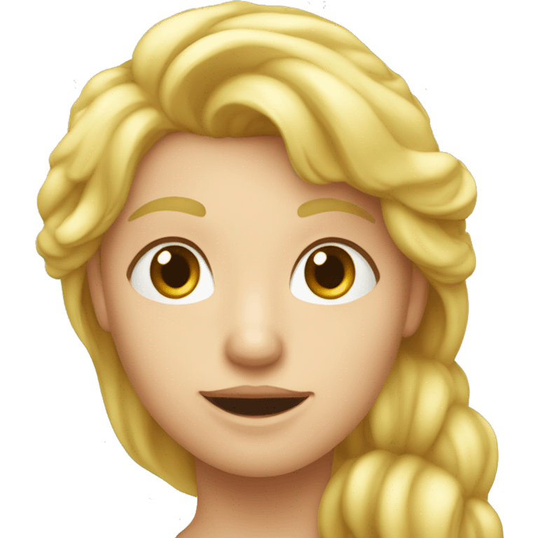 une chipie blonde qui ricane malicieusement  emoji