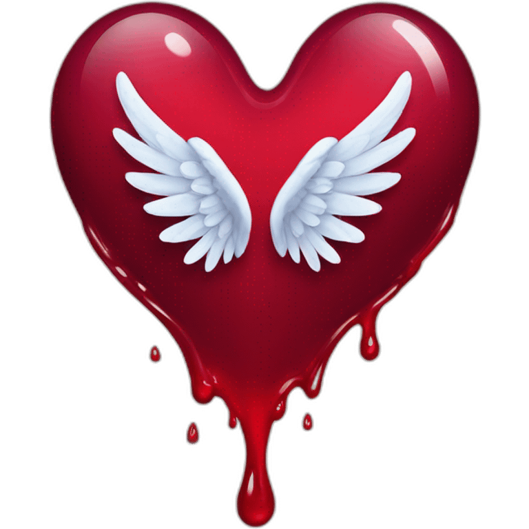 Blood drop with angel wings emoji