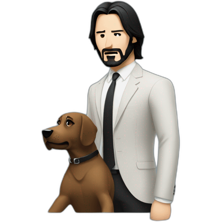 John wick with his dog emoji