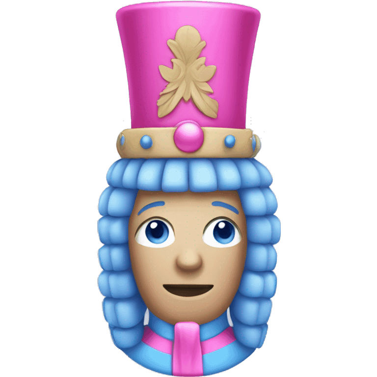 Pink and blue nutcracker  emoji