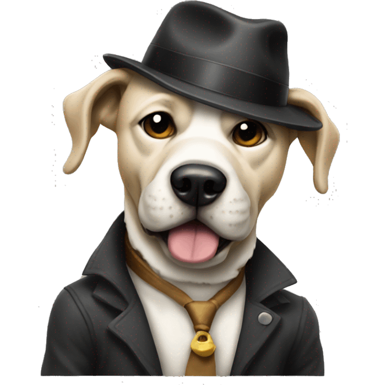 Gangster dog emoji