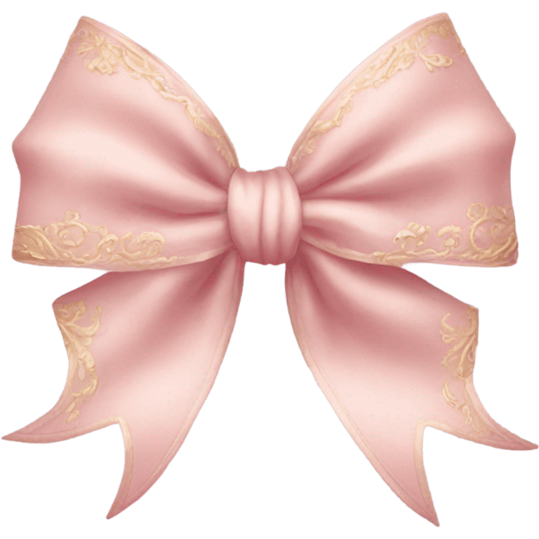 vintage rococo light pink bow emoji