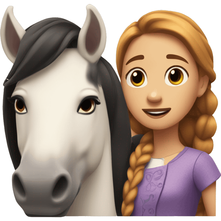 Abigail and her horse,Boomerang from Spirit riding free emoji