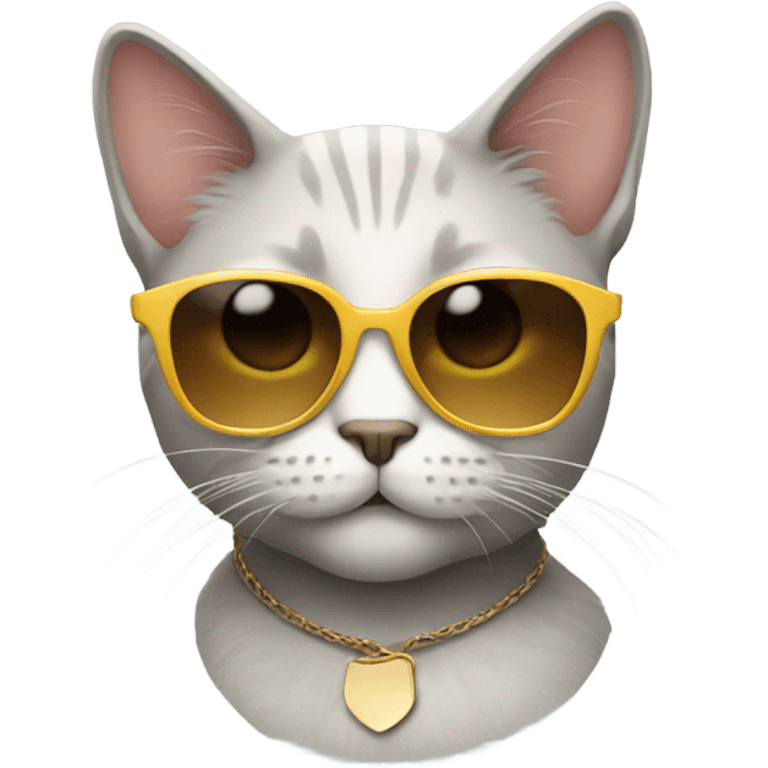 Cat with sunglasses emoji