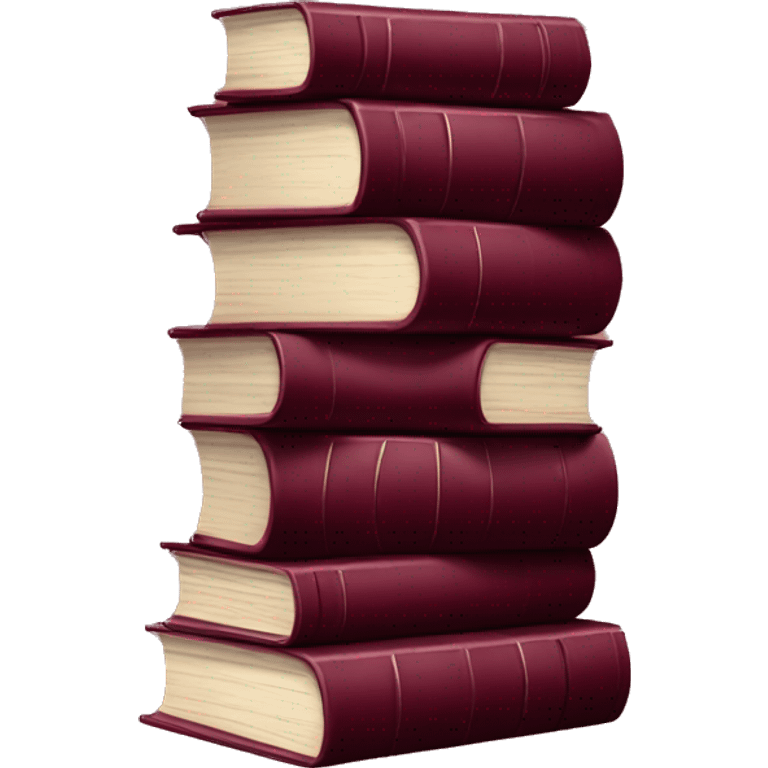 maroon coloured stack of books emoji