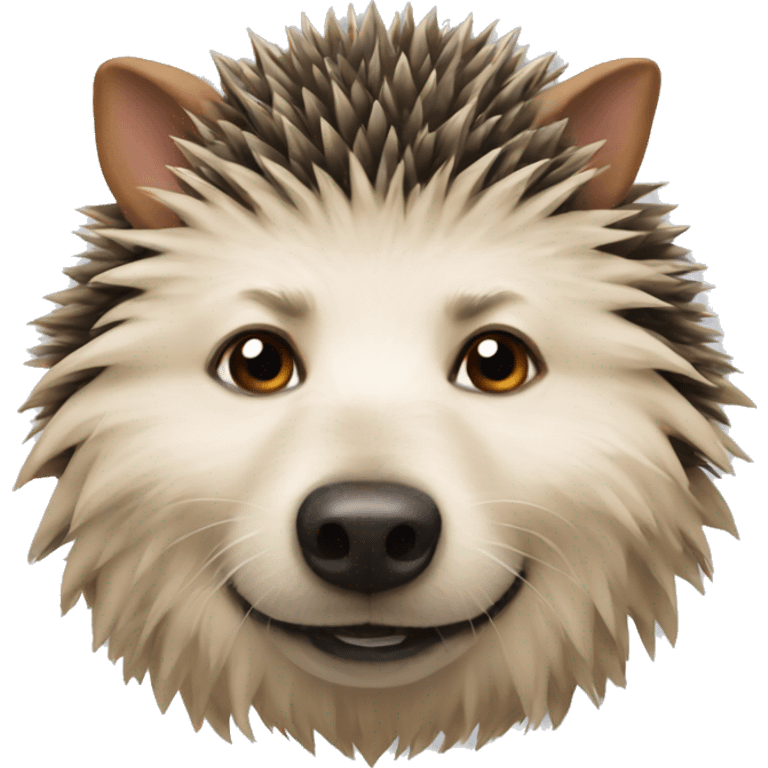 a hedgehog on a dog emoji