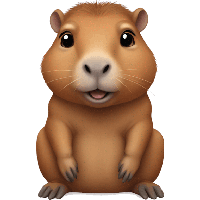 capybara baby looking more realistic and no facial expression emoji