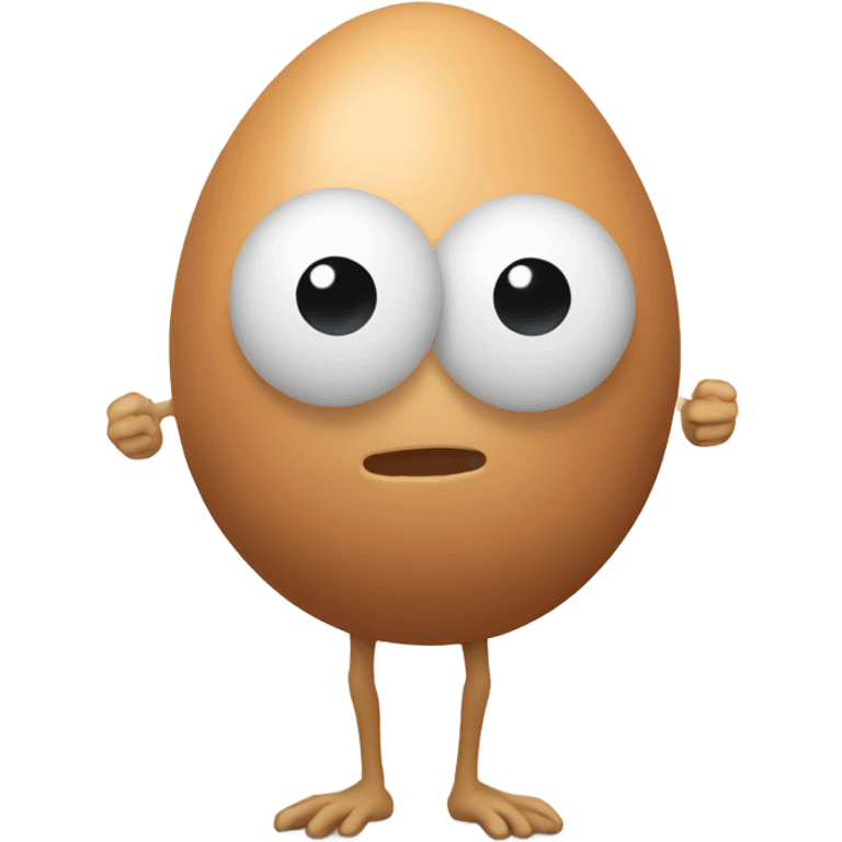 egg with arms and legs emoji