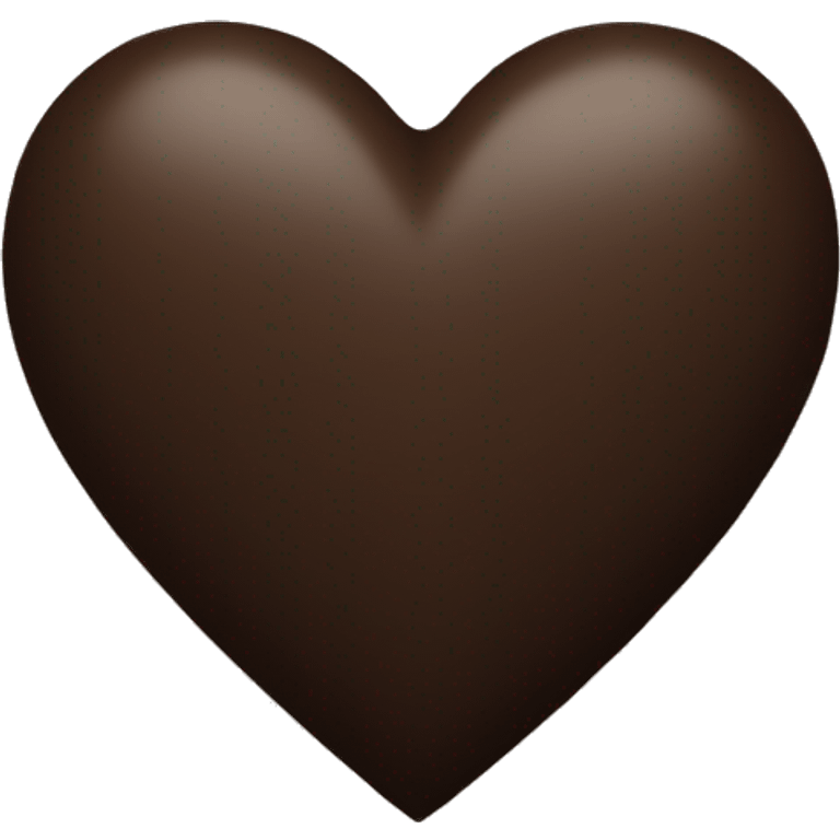 Dark brown heart emoji