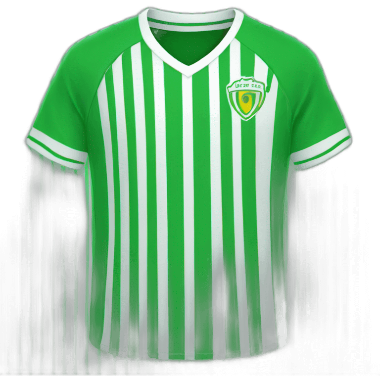 football shirt with vertical lines green and white emoji