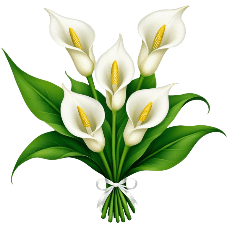 Cala lily flower luxuriant bouquet emoji