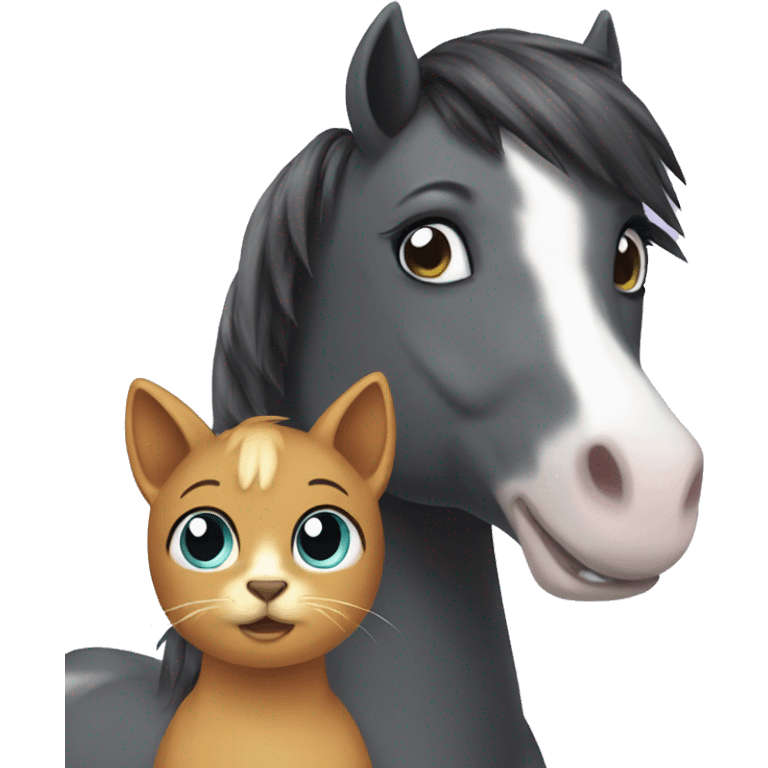 Pony with a cat emoji