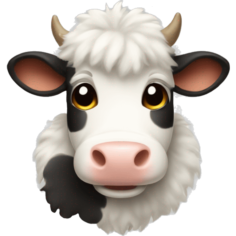 Fluffy cow emoji