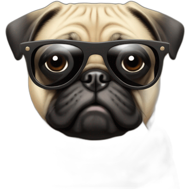 Pug-with-sunglasses emoji