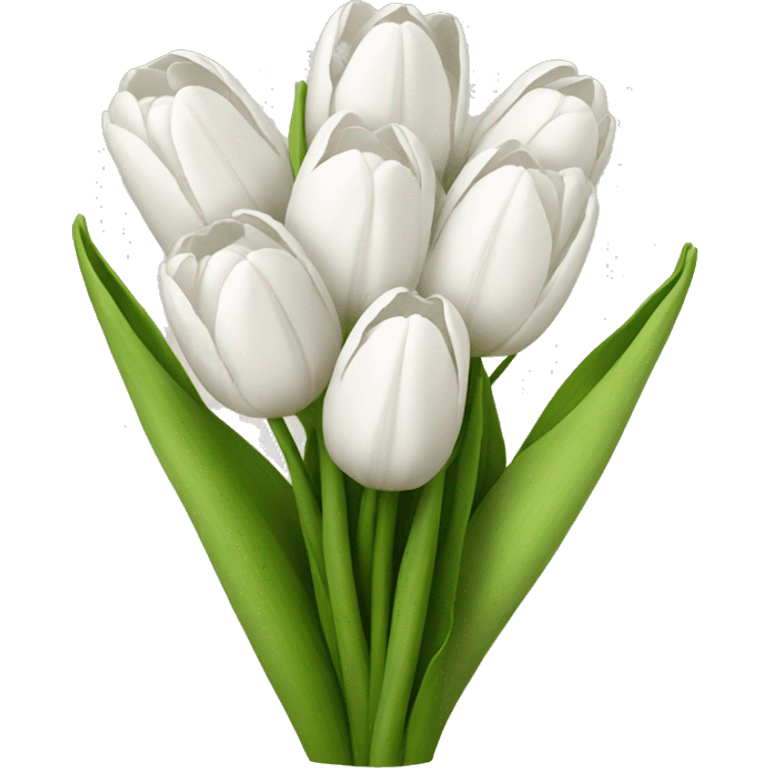 white tulip bouquet  emoji