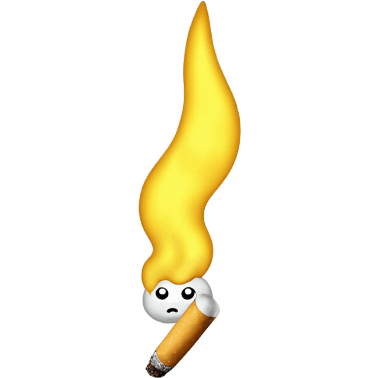 Yellow small lightning animal ￼smoking cigarette emoji