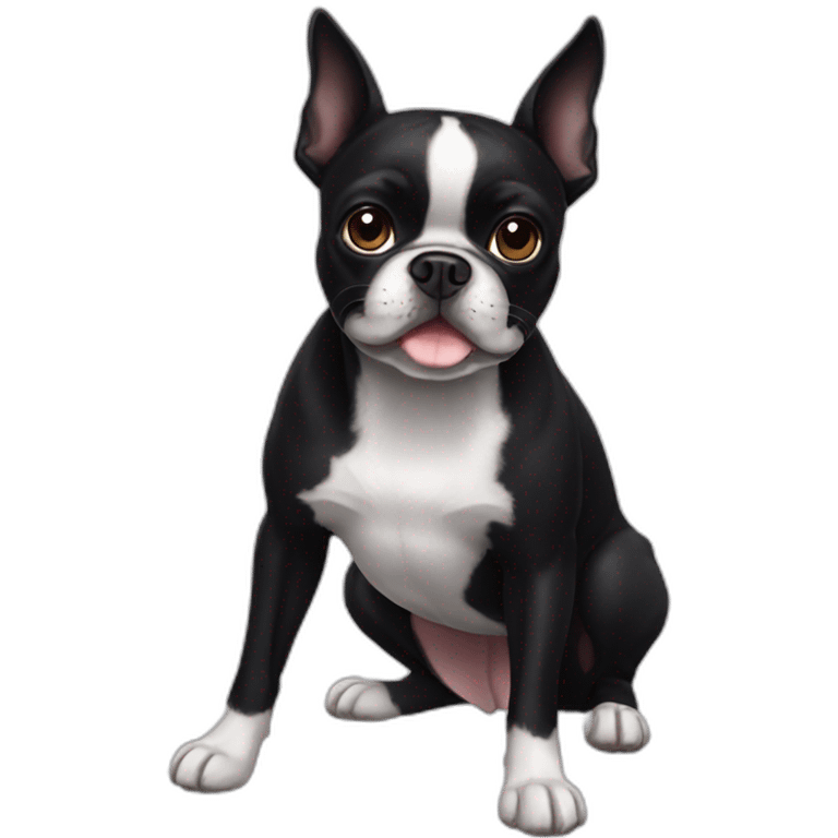 Black boston terrier emoji