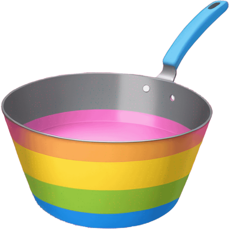 Pansexual flag with frying pan emoji