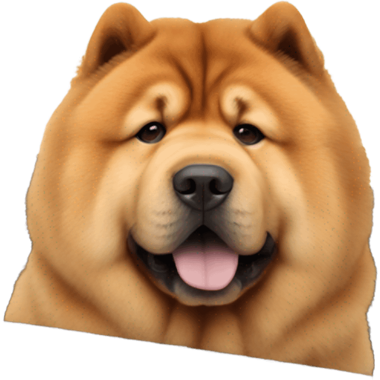 Chow Chow dog ridding red car emoji