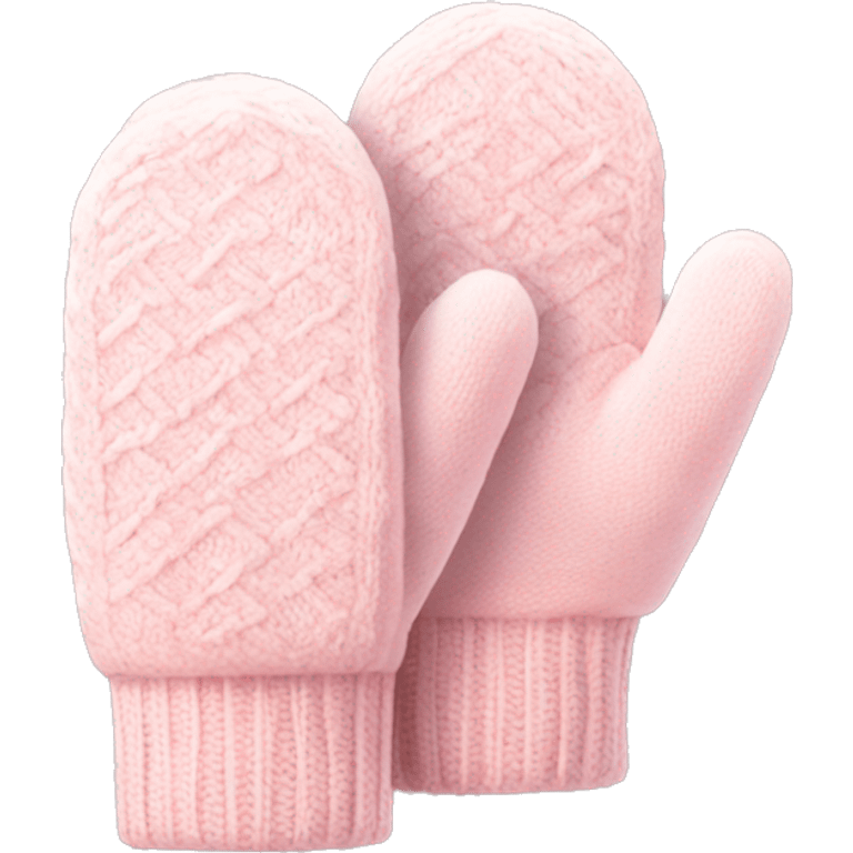 pastel pink mittens for winter emoji