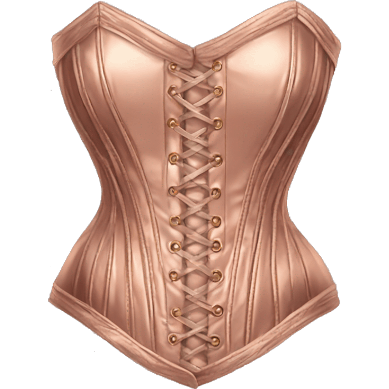 Realistic rose gold coloured corset  emoji