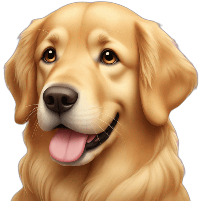 golden retriver in love emoji