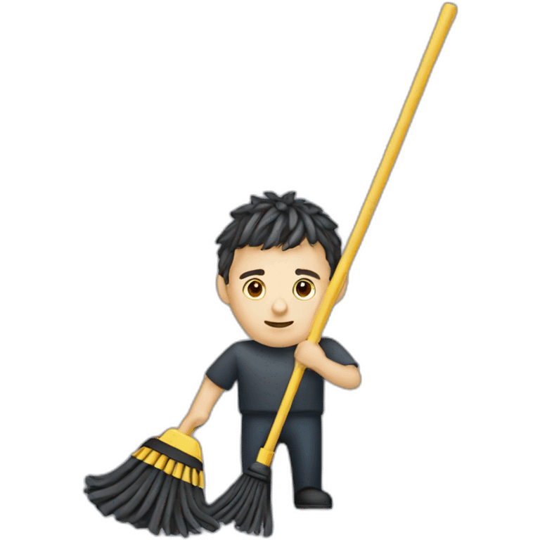 Ian Huntley with a mop emoji