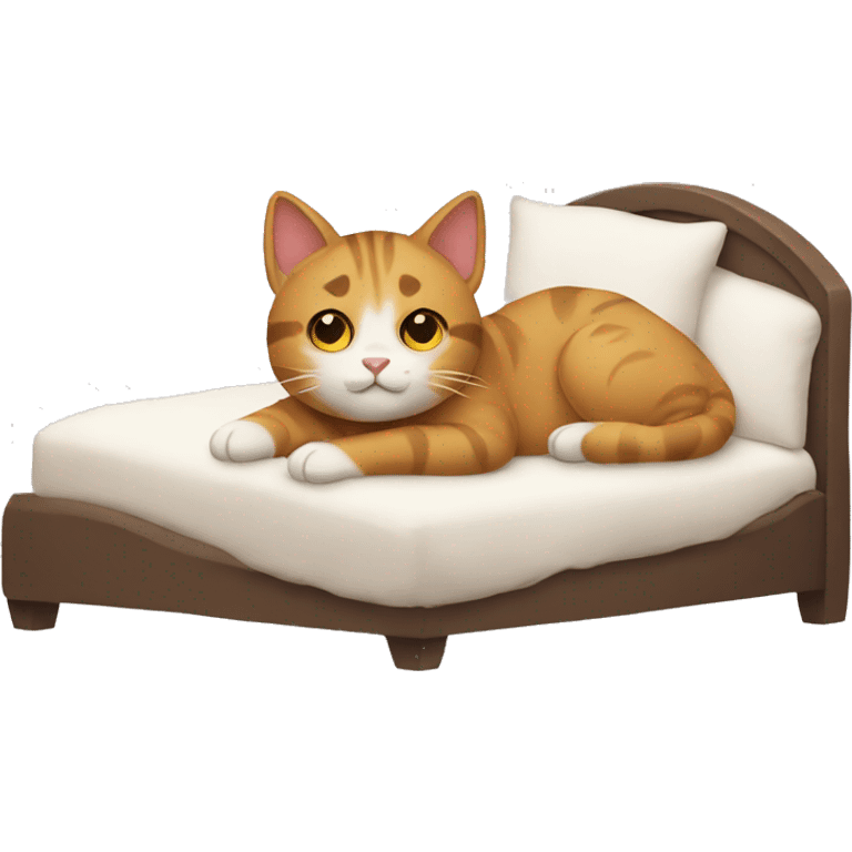 Cat in bed emoji