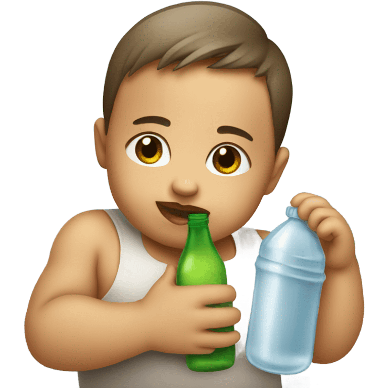 Baby with bottle emoji