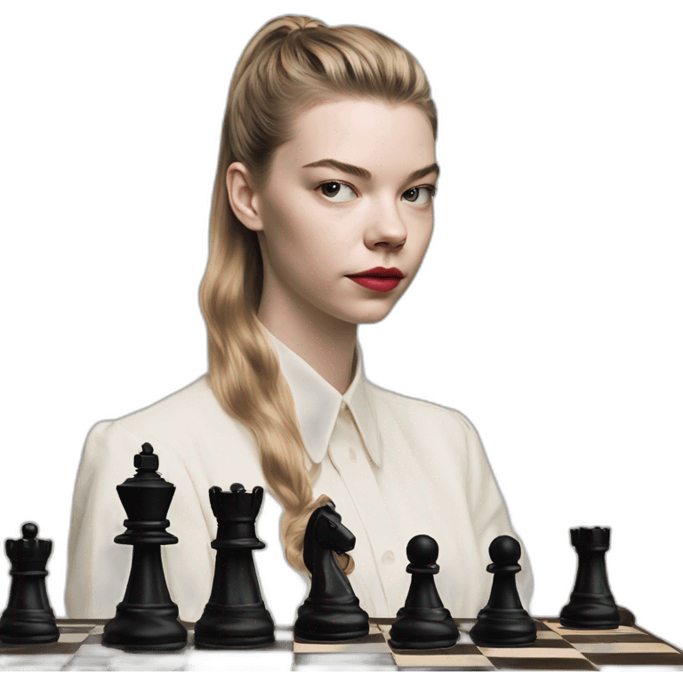 Anya Taylor Joy plays chess emoji