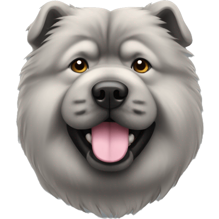 grey chow chow  emoji