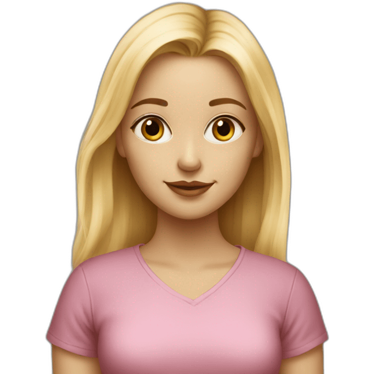 blonde girl painting at studio emoji