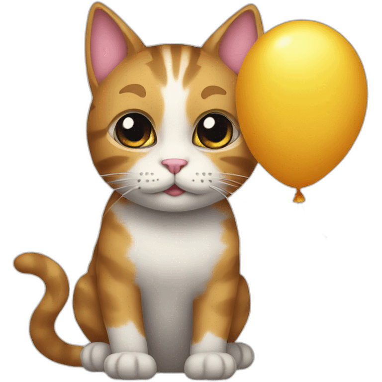 Cat in balloon emoji