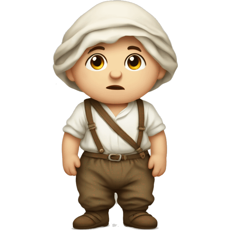 Sad European peasant baby in pants emoji