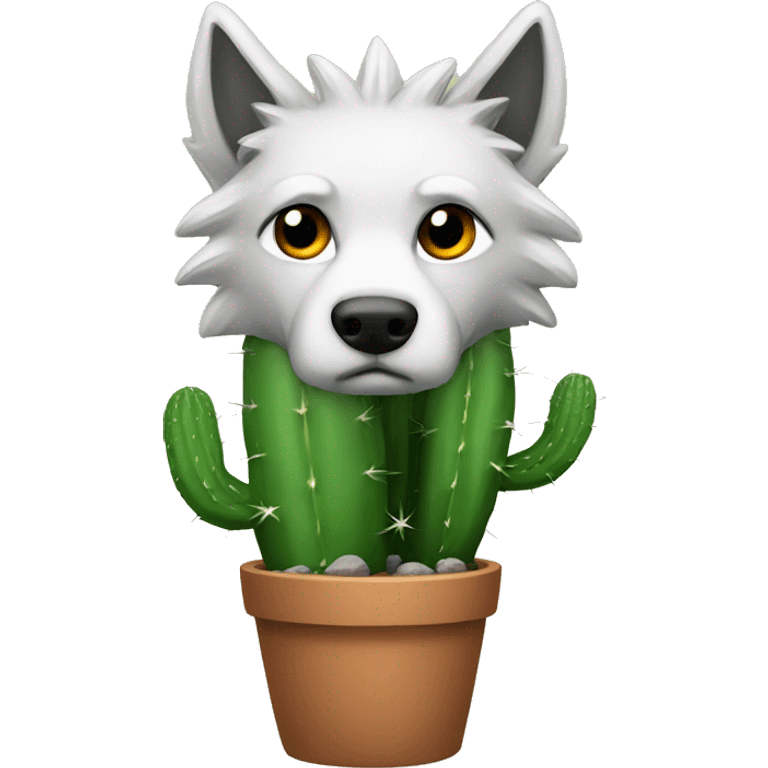 a wolf cactus emoji