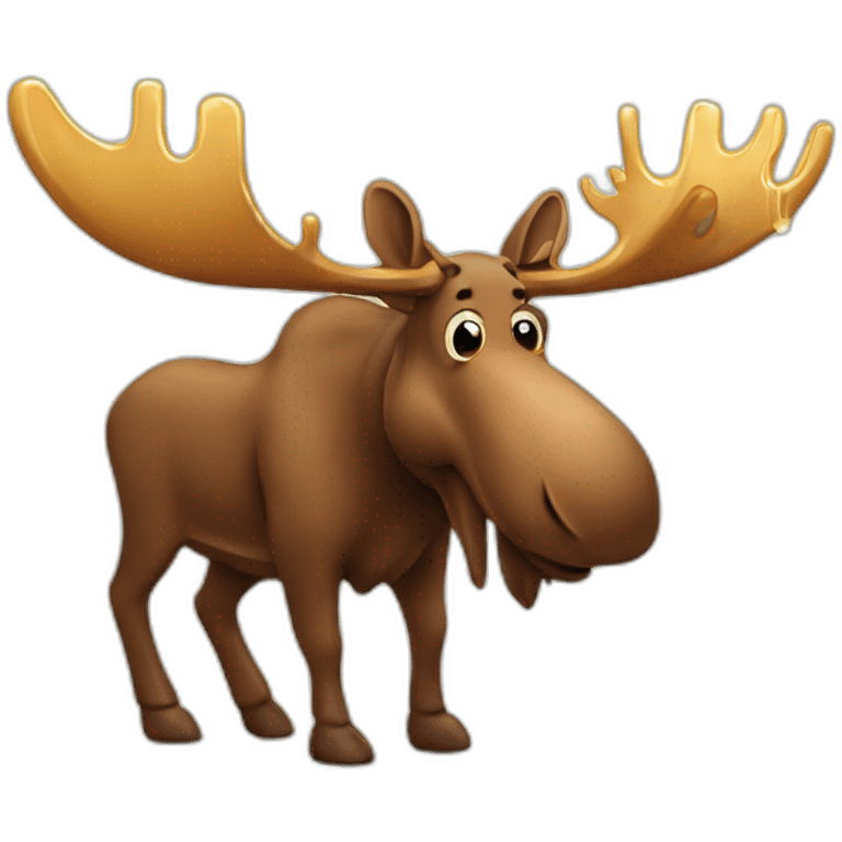 Moose with  beer emoji