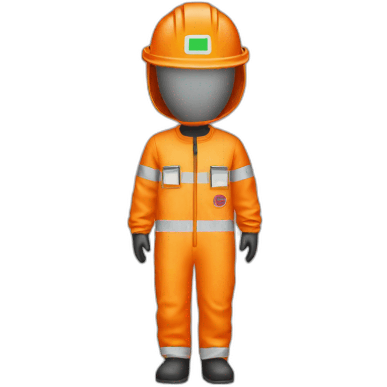 Orange safety PPE overalls emoji