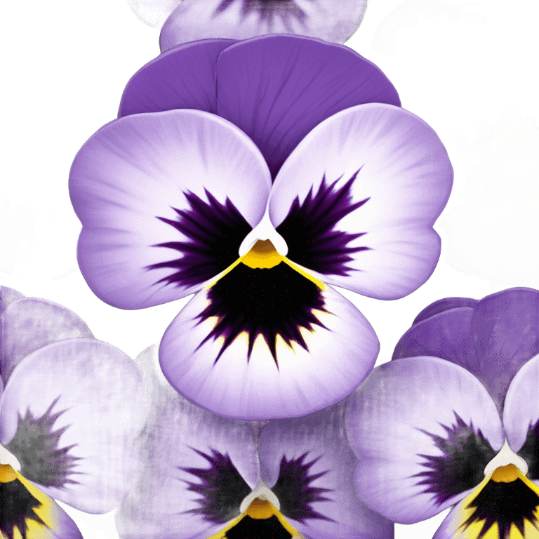 Light purple pansies  emoji