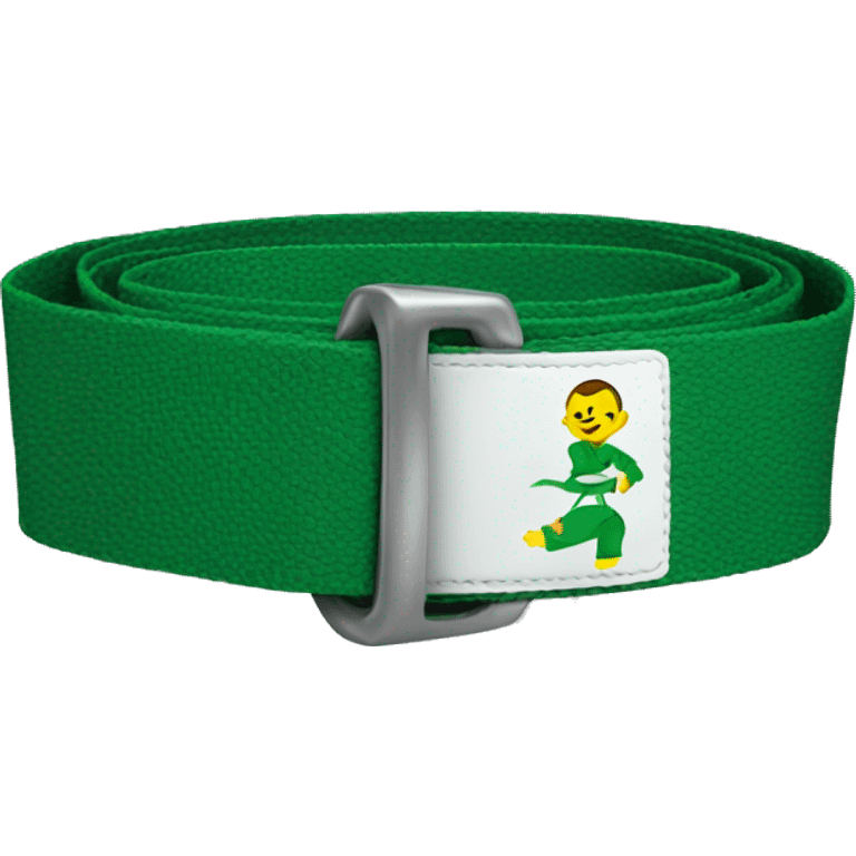 Green judo belt tied emoji