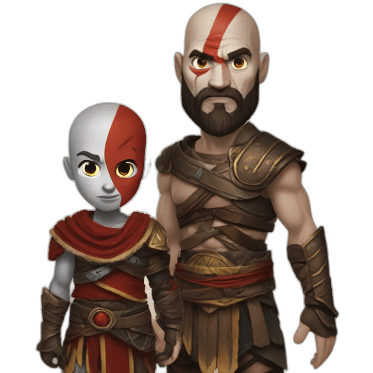 Kratos and boy emoji