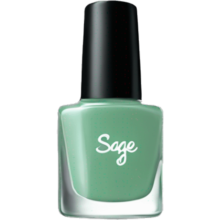 Bottle of sage green nail polish emoji