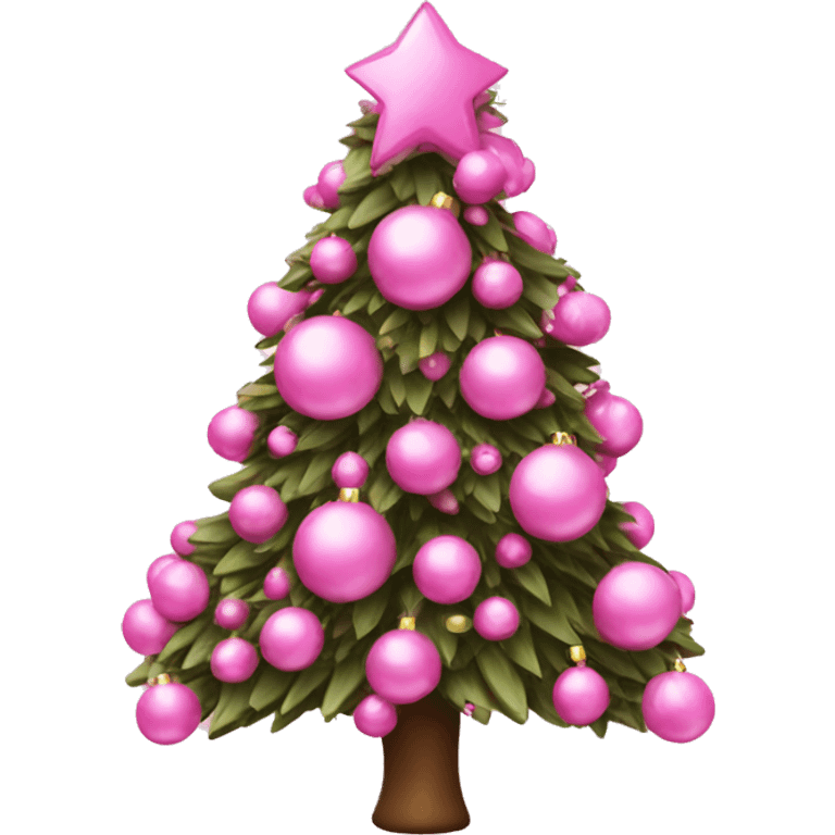 Christmas tree pink  emoji